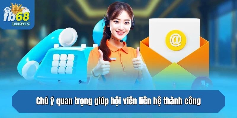 Chú ý quan trọng giúp hội viên liên lạc thành công